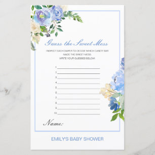 Editable Guess the Sweet Mess, Dirty Diaper