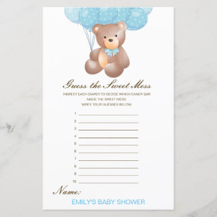 Editable Guess the Sweet Mess, Dirty Diaper