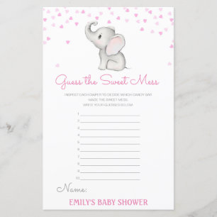 Editable Guess the Sweet Mess, Dirty Diaper