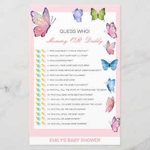 Editable Guess Who, Mum or Dad Baby Shower Game