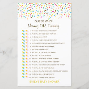 Editable Guess Who, Mum or Dad Baby Shower Game