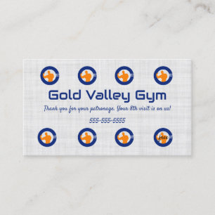 Editable Gym Loyalty Rewards Card