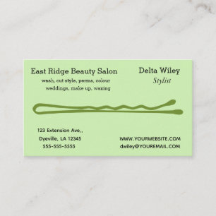 Editable Hair and Beauty Salon Business Card