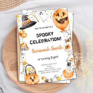 Editable Halloween Birthday Invitation