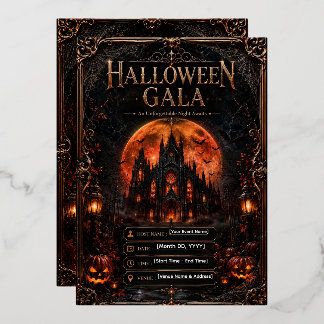 Editable Halloween Gala Invitation | Gothic