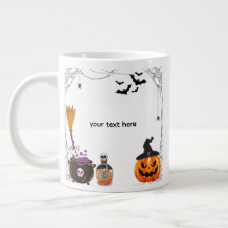 editable halloween large coffee mug