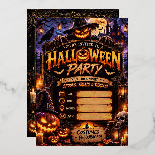 🎃 Editable Halloween Party Invitation Spooky
