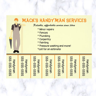 Editable Handyman Phone Number Flyer