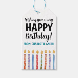 Editable Happy Birthday Gift Tags