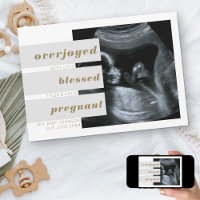 Editable Headlines 2 Photo Gold Grey Pregnancy