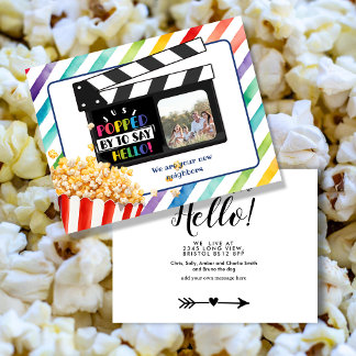 Editable Hello Neighbor, New Address, intro Announcement Postcard