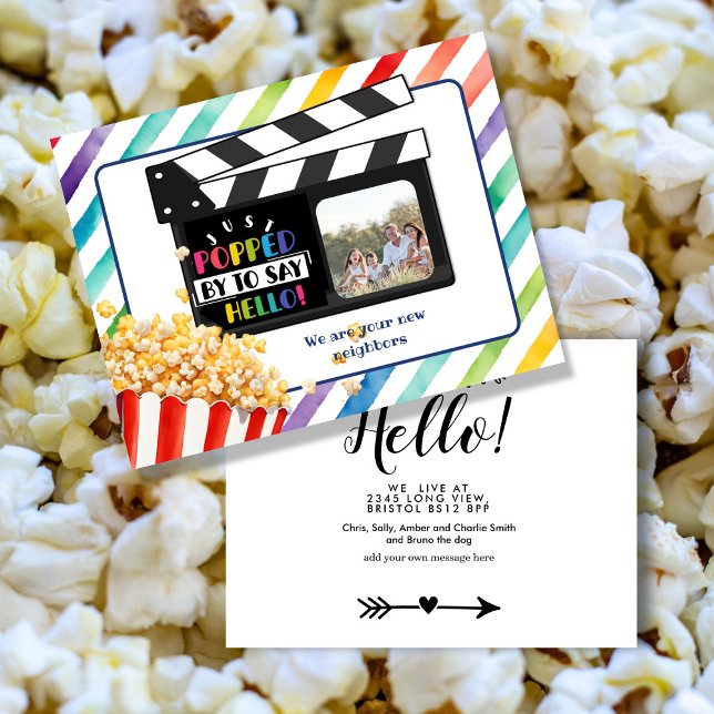 Editable Hello Neighbor,  New Address, intro Announcement Postcard (Creator Uploaded)