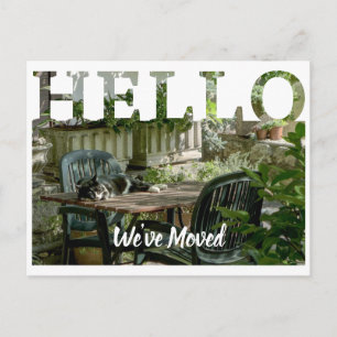 Editable Hello Neighbour,  New Address, intro Announcement Postcard