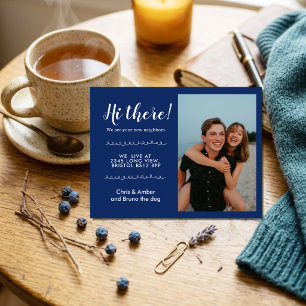 Editable Hello Neighbour,  New Address, intro Announcement Postcard