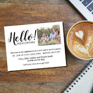 Editable "Hello Neighbour" Postcard   New Address,