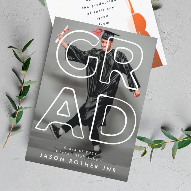 Editable High Graduation | Modern Photo Announcement (Creator Uploaded)