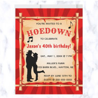 Editable Hoedown Shindig Country Western Birthday