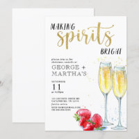 Editable Holiday Cocktail Party Invitation