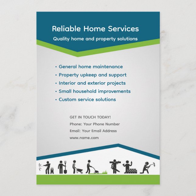 Editable Home Services Flyer Template (Front)
