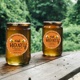 Editable Honey Apiary Label Sticker