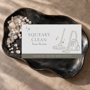 Editable House Cleaning Business Card