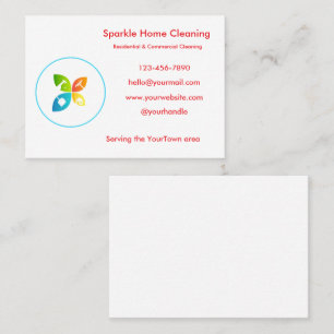 Editable House Cleaning Business Card