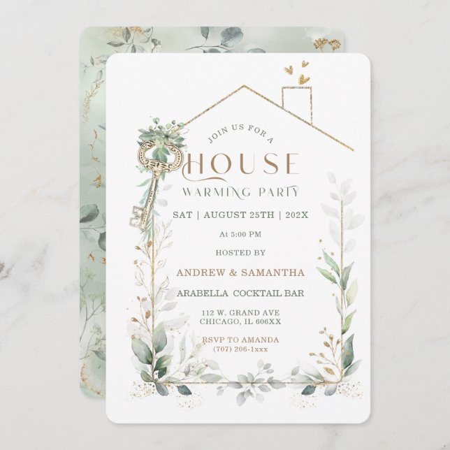 Editable House Warming Invitation (Front/Back)