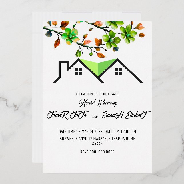 Editable House Warming Invitation, House Warming P (Envelope)