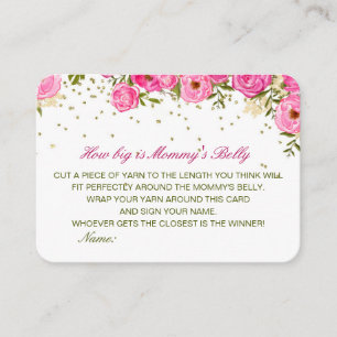 Editable How Big is Mummy's Belly Card