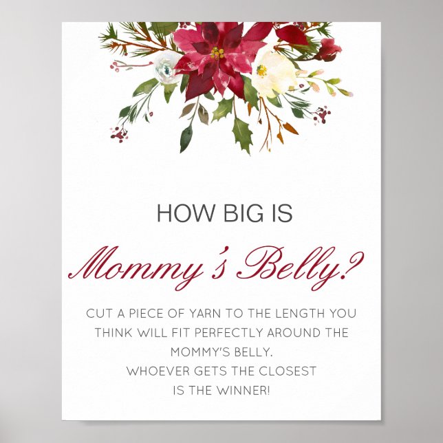 Editable How Big is Mummy's Belly Game Poster (Front)