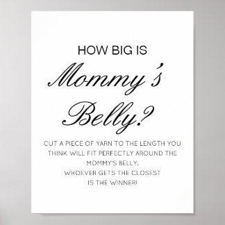 Editable How Big is Mummy's Belly Game Poster