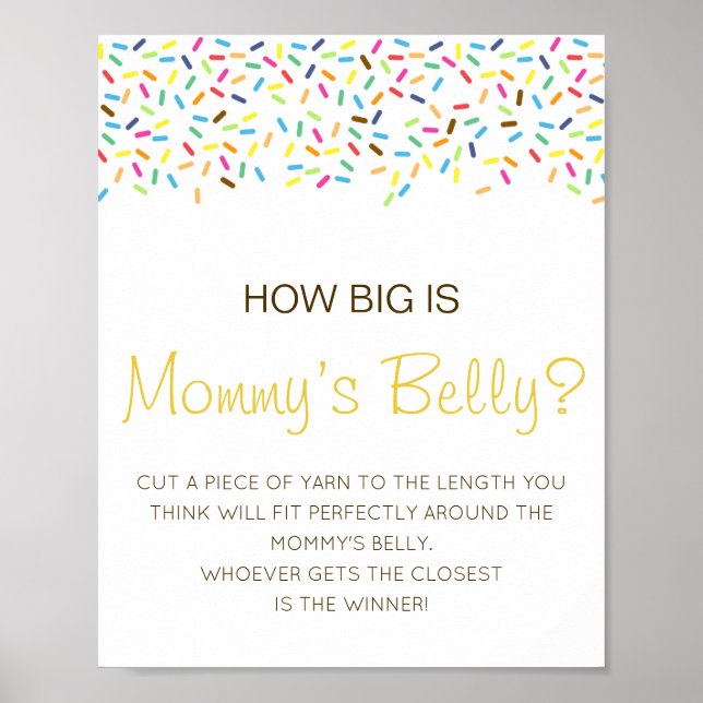 Editable How Big is Mummy's Belly Game Poster (Front)