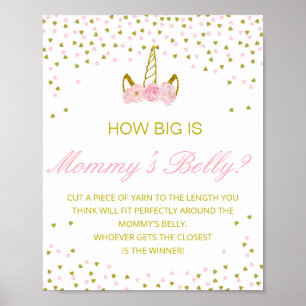 Editable How Big is Mummy's Belly Game Poster