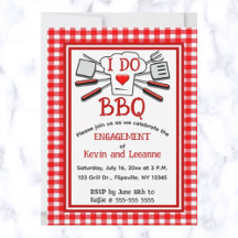 Editable I Do BBQ Engagement