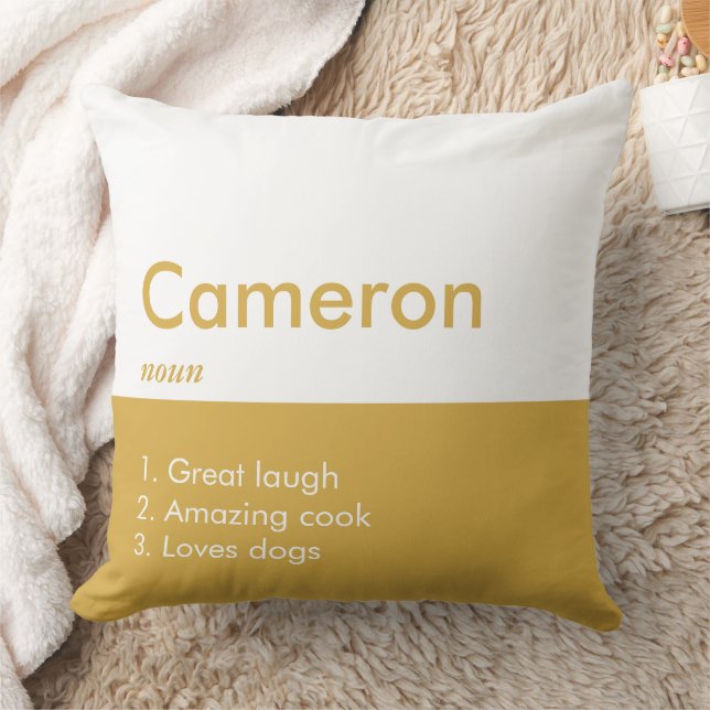 Editable Inscription Colour Personalised Name  Cushion (Blanket)