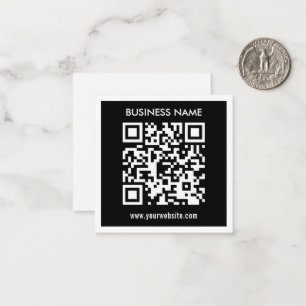 Editable (instantly generated) QR code   Black Card