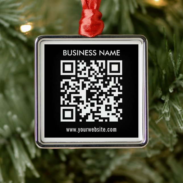 Editable (instantly generated) QR code | Black Metal Tree Decoration (Tree)
