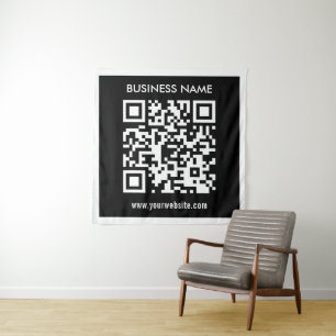 Editable (instantly generated) QR code Black Tapestry