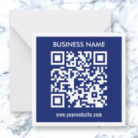 Editable (instantly generated) QR code | Navy Blue