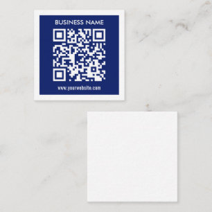 Editable (instantly generated) QR code   Navy Blue Enclosure Card