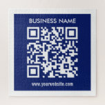 Editable (instantly generated) QR code | Navy Blue Jigsaw Puzzle<br><div class="desc">Simply enter a website address to generate your custom QR code instantly.</div>