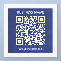 Editable (instantly generated) QR code | Navy Blue