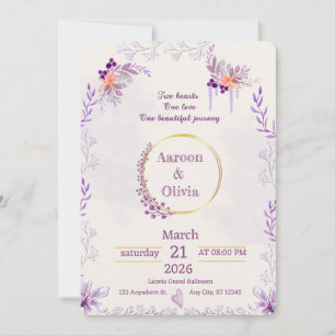 Editable Intimate Garden Wedding Invitation