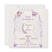 Editable Intimate Garden Wedding Invitation