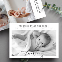 editable introducing collage photo baby birth
