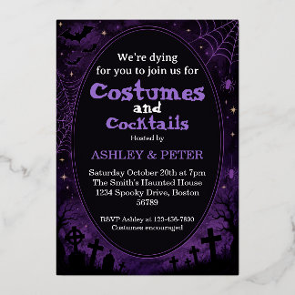 Editable Invitation Halloween Costumes & Cocktails