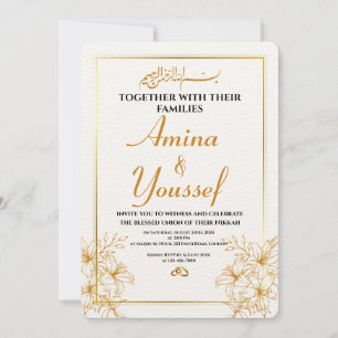 Editable Islamic Nikkah Invitation 