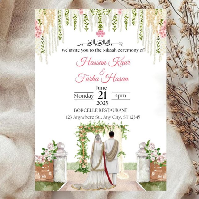 Editable Islamic Nikkah Invitation Template Nikkah (Creator Uploaded)