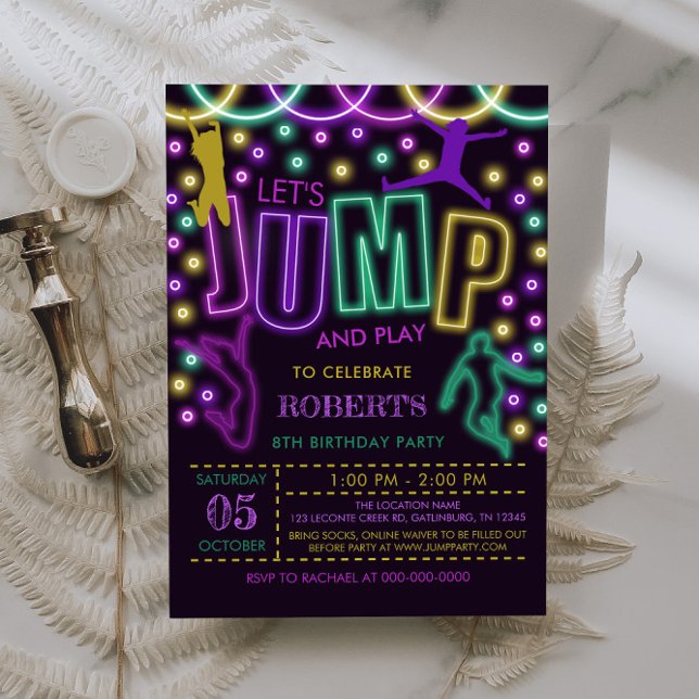 Editable Jump Birthday Invitation (Creator Uploaded)