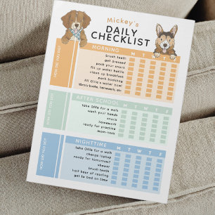 Editable Kids Daily Task Chore To-Do Checklist Notepad